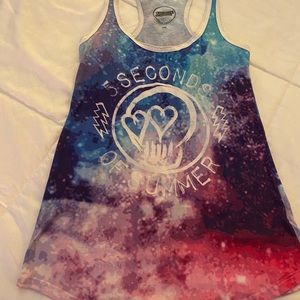 5 Seconds of Summer graphic  tank pretty colors SM